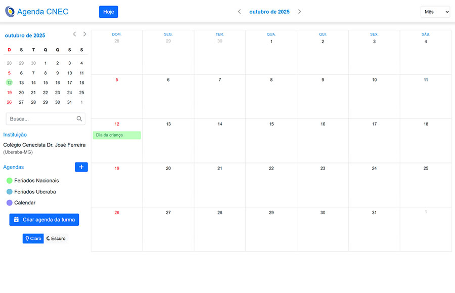 Calendar - Month View